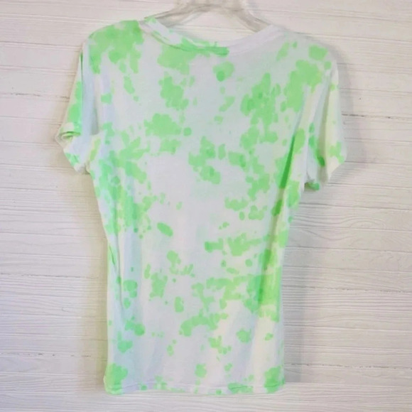 SUNDRY Boy Bright Green and White Tie Dye Short Sleeve T Shirt Sz 1 Small - Picture 6 of 13